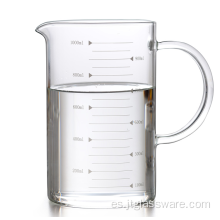 Taza medidora de vidrio de grado alimenticio con alto contenido de borosilicato (500 ml)